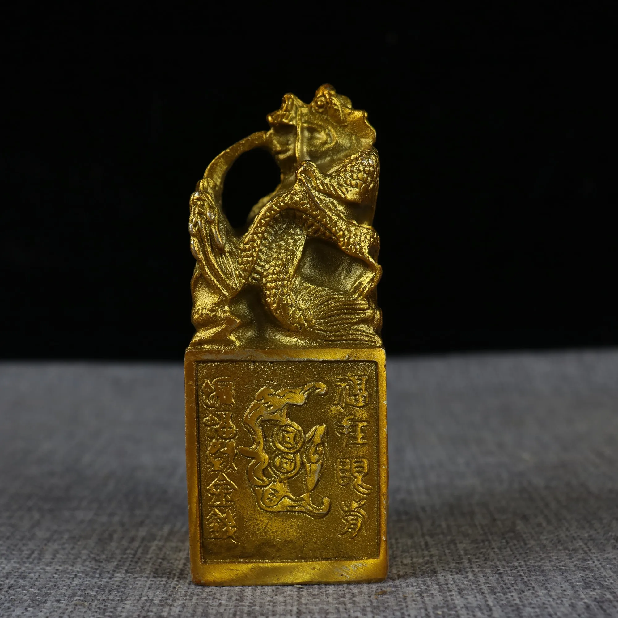 Exquisite Dragon Seal Stamp - Premium Quality Antique Home Décor Accent Piece, Affordable Decorative Ornament