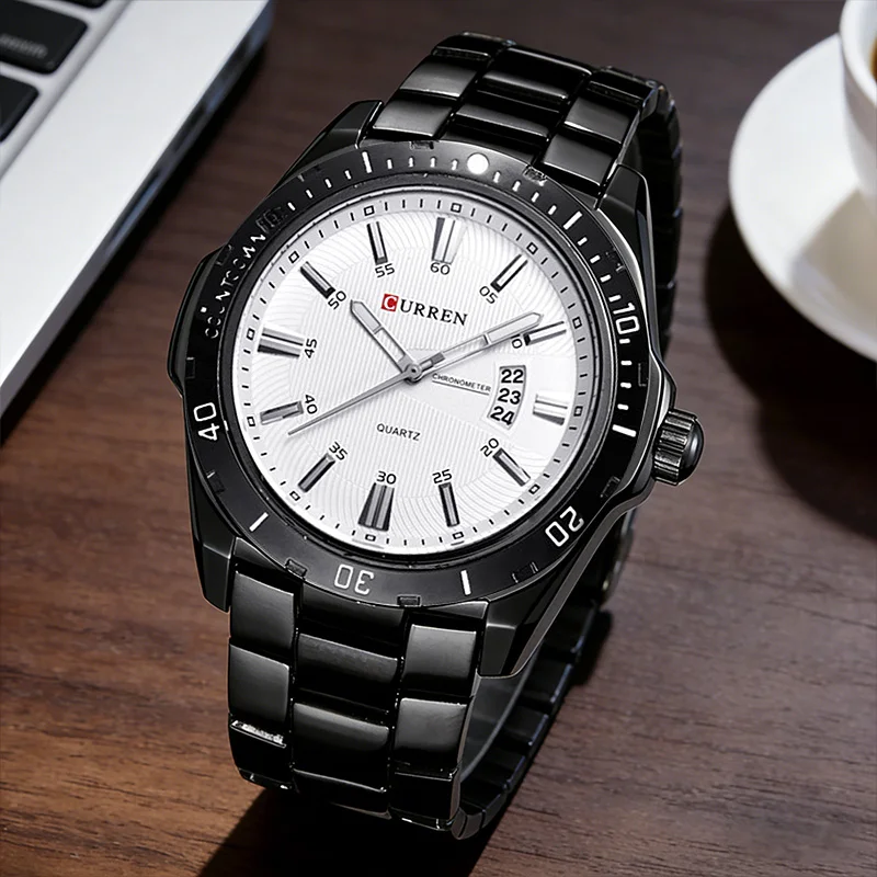 CURREN Sport Original Men Clock Quartz Date Week Luxury Man Wristwatch Waterproof Luminous Stainless Steel Men's Watches Reloj view 3
