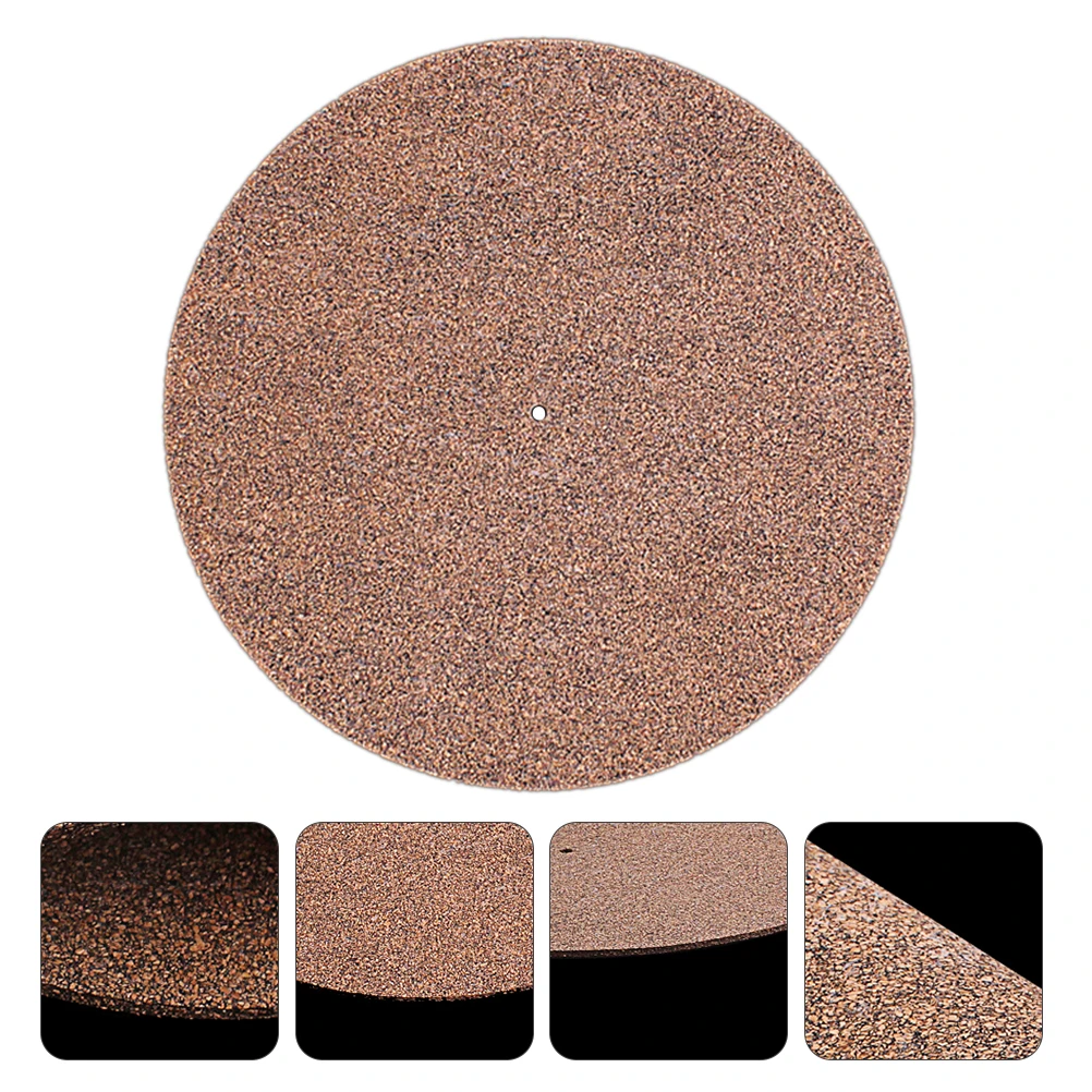 

Cork Pad Non-resonant Mat Phonograph Musical Instrument Professional Turntable Wooden Platter