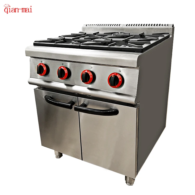 Best Kitchen Solution Commercial Hotel Restaurant Kitchen Equipment Gas Cooker Stove 4 Burner Stove With A Cabinet