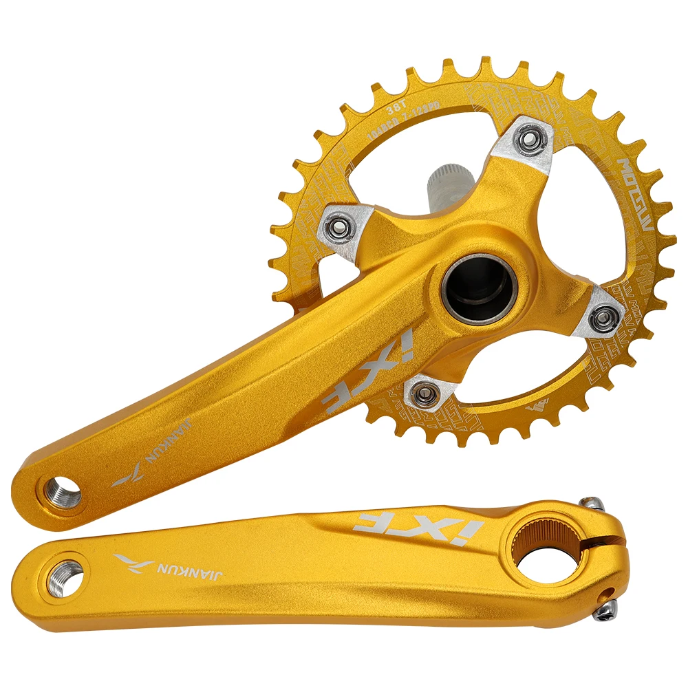 IXF Crank MTB Integrated Crankset Hollowtech 104BCD Crank Mountain Bike Connecting Rods 32/34/36/38T Round Chainring