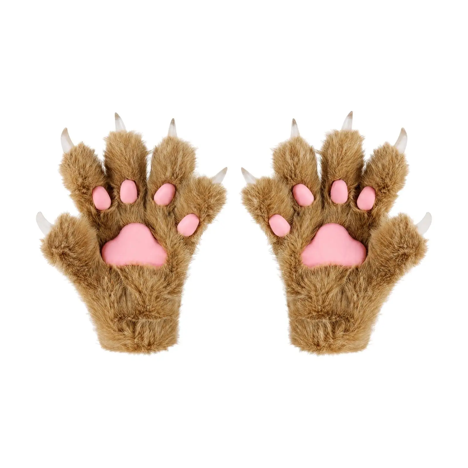 Cat Paw Prop Gloves for Cosplay Costume with Rose Paw Cushions and Flexible Furry Fit