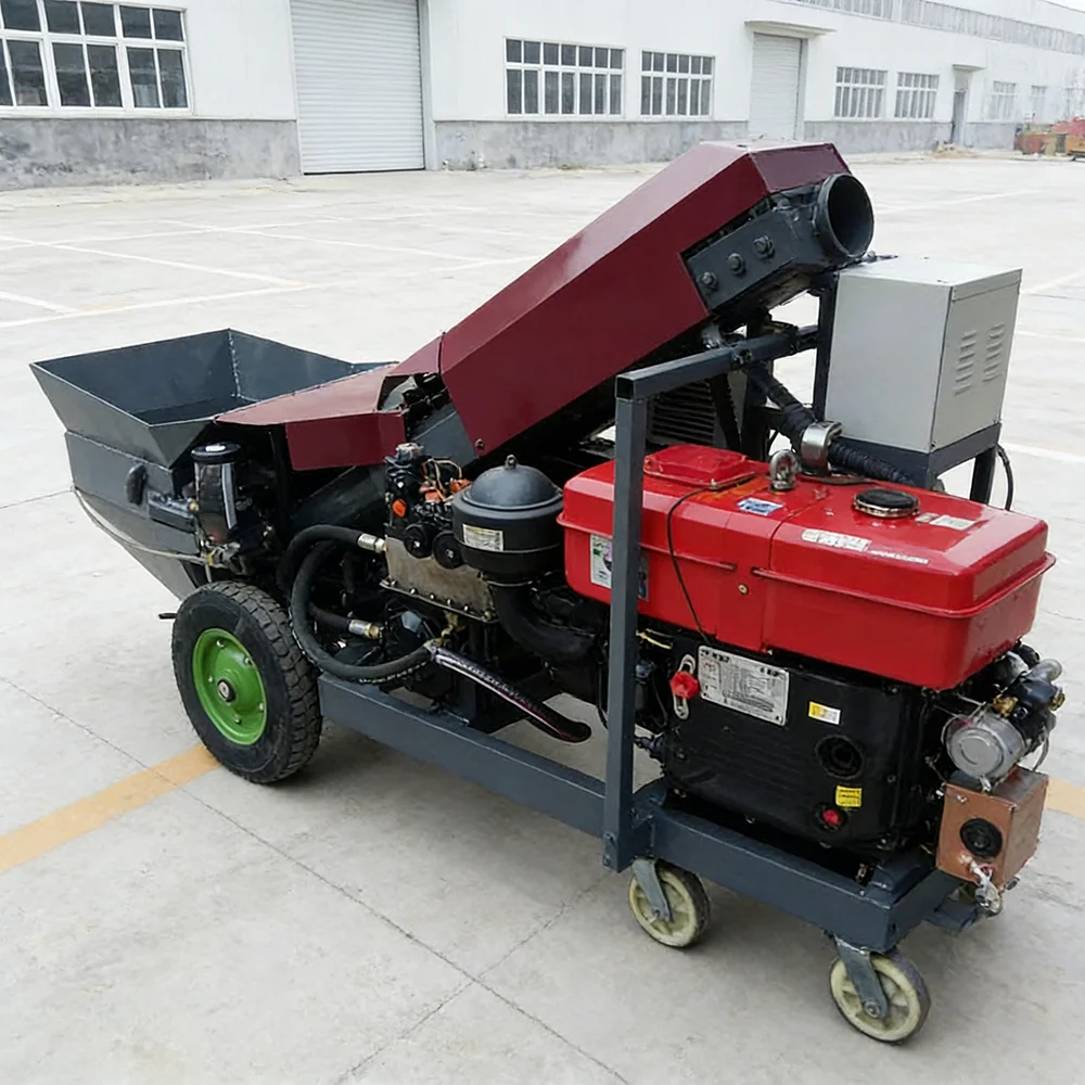 Stationary Concrete Pump Machine High Pressure Diesel Pump for Tunnel Construction