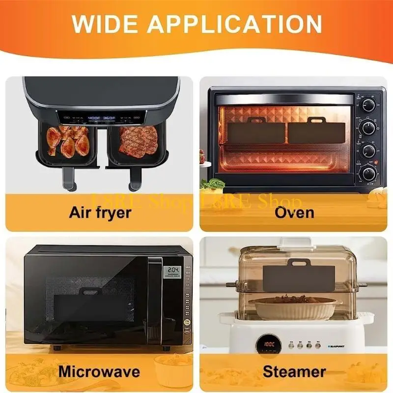 L8RE 2PCS السيليكون لـ DZ201 6-in-1 8 QUART AIR PRYER POT TRAIN