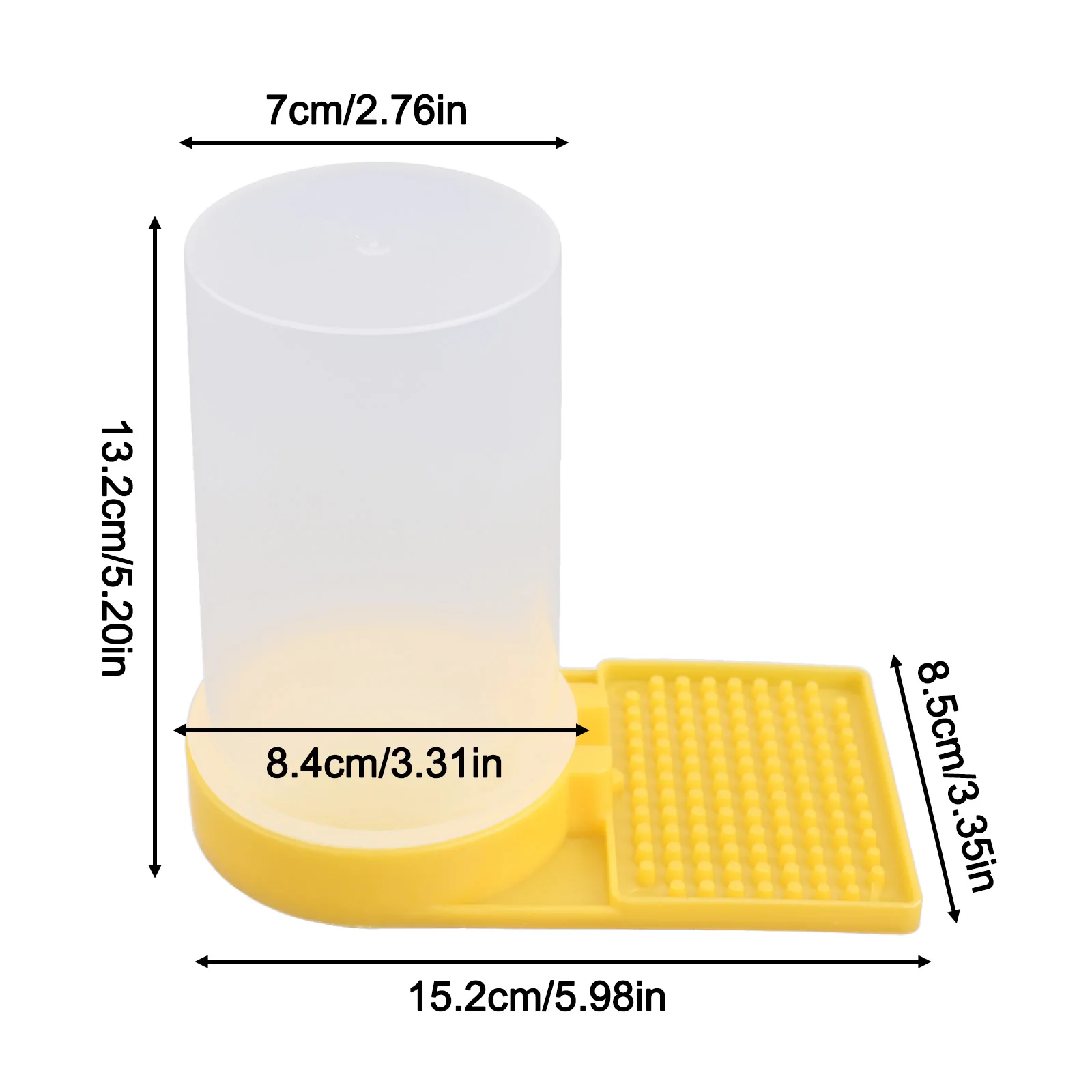 Boîte à eau d'alimentation pour abeilles, mangeoire efficace pour passionnés d'entrée, ruche, miel, abreuvoir en plastique léger et durable