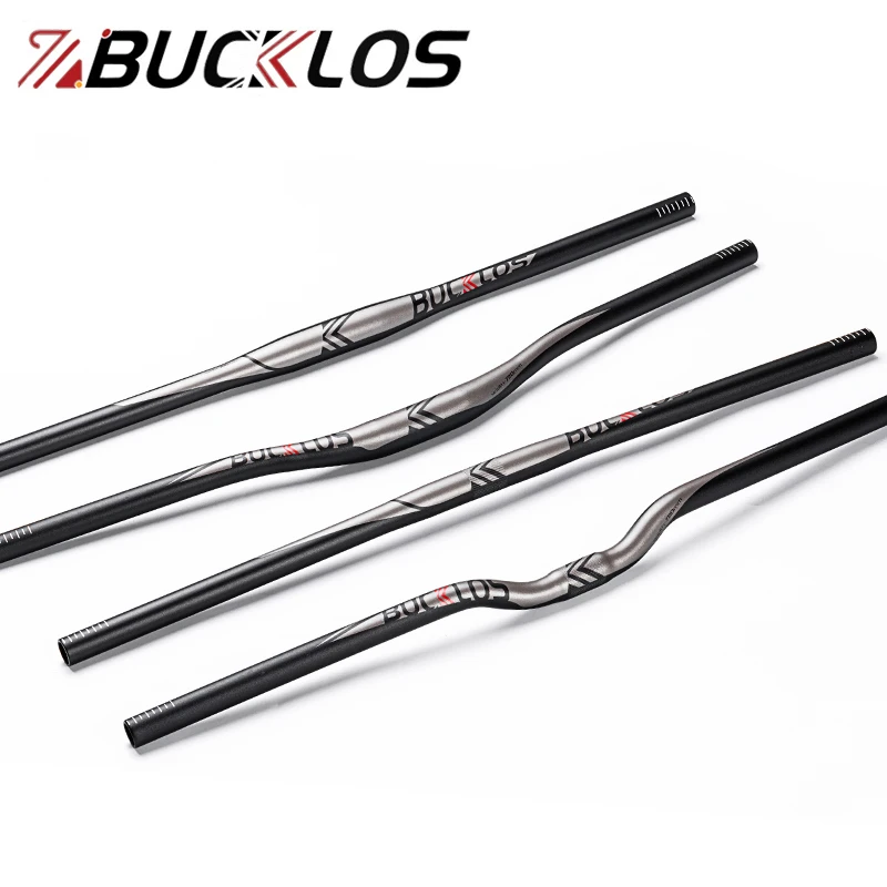 

BUCKLOS Aluminum MTB Handlebar Ultralight 25.4/31.8mm Mountain Bike Flat/Riser Bar 660mm 720mm 780mm Bicycle Handlebar Bike Part