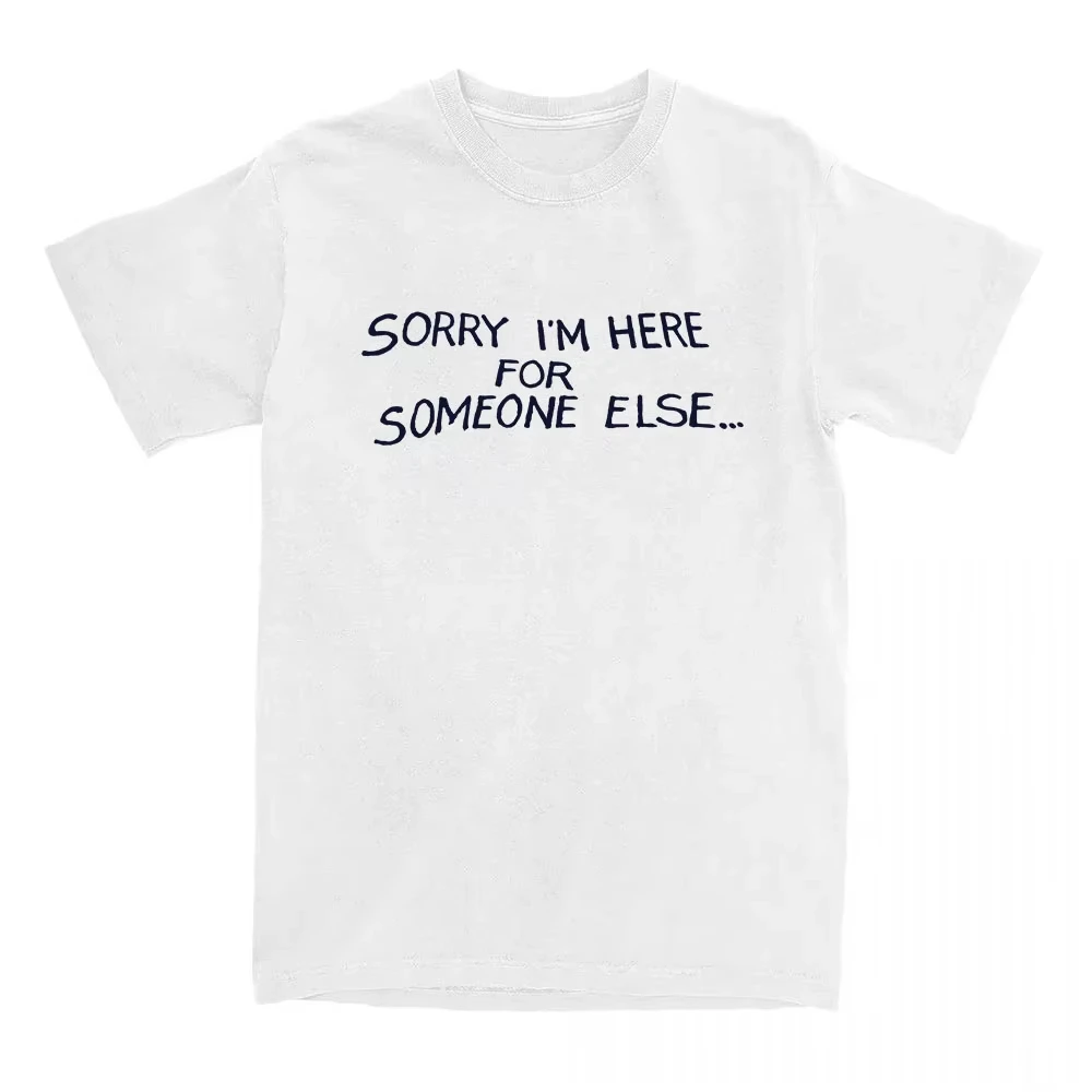 

Футболки с принтом Benson Boone Singer «Извините, я здесь для Someone Else», хлопковые футболки для мужчин и женщин, уличная одежда, топы с графикой