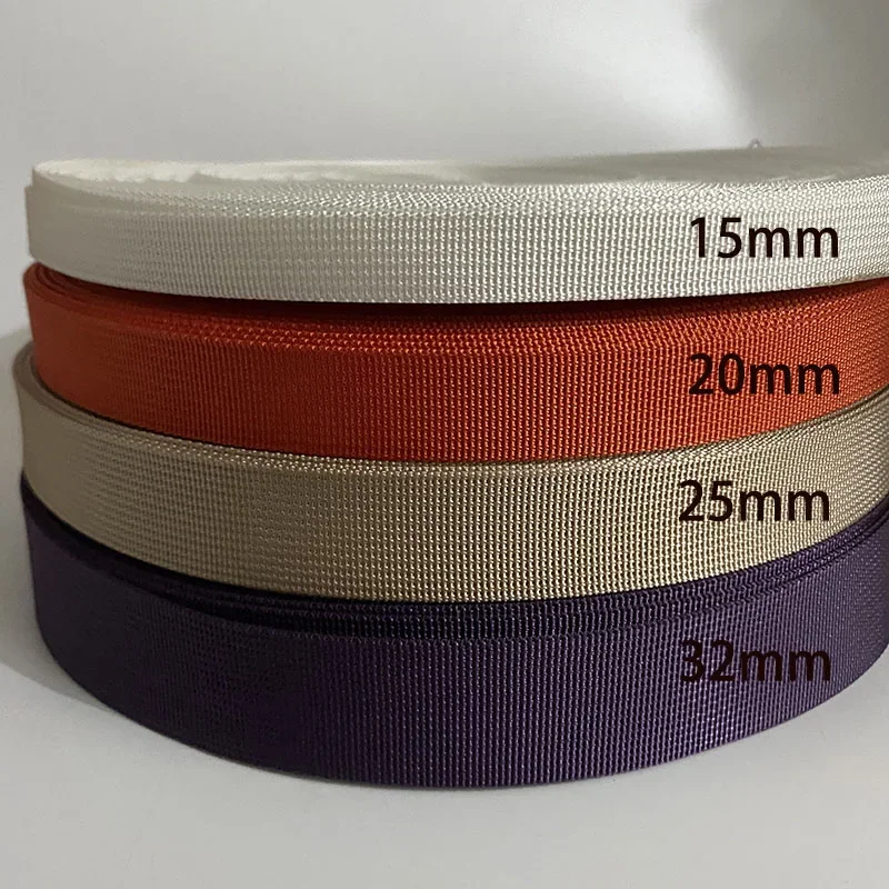 44 Colors 50 Yards 15mm Polyester Nylon Webbing Bag Knapsack Strap Sewing Pet Collar DIY Accessories