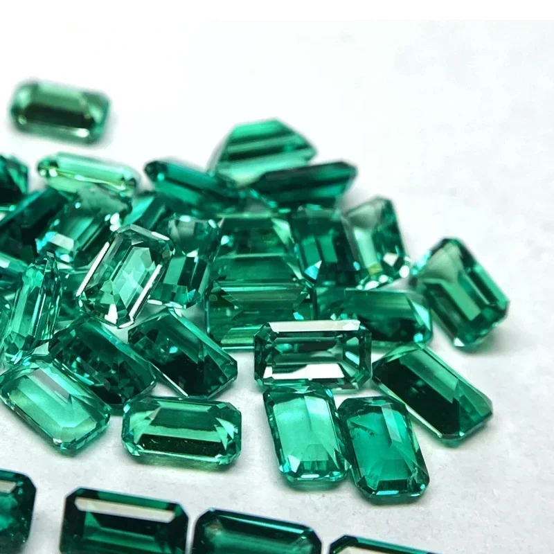 

Synthetic Emerald Muzo Green octagon Cut Loose Gemstones with AGL Certificate Option