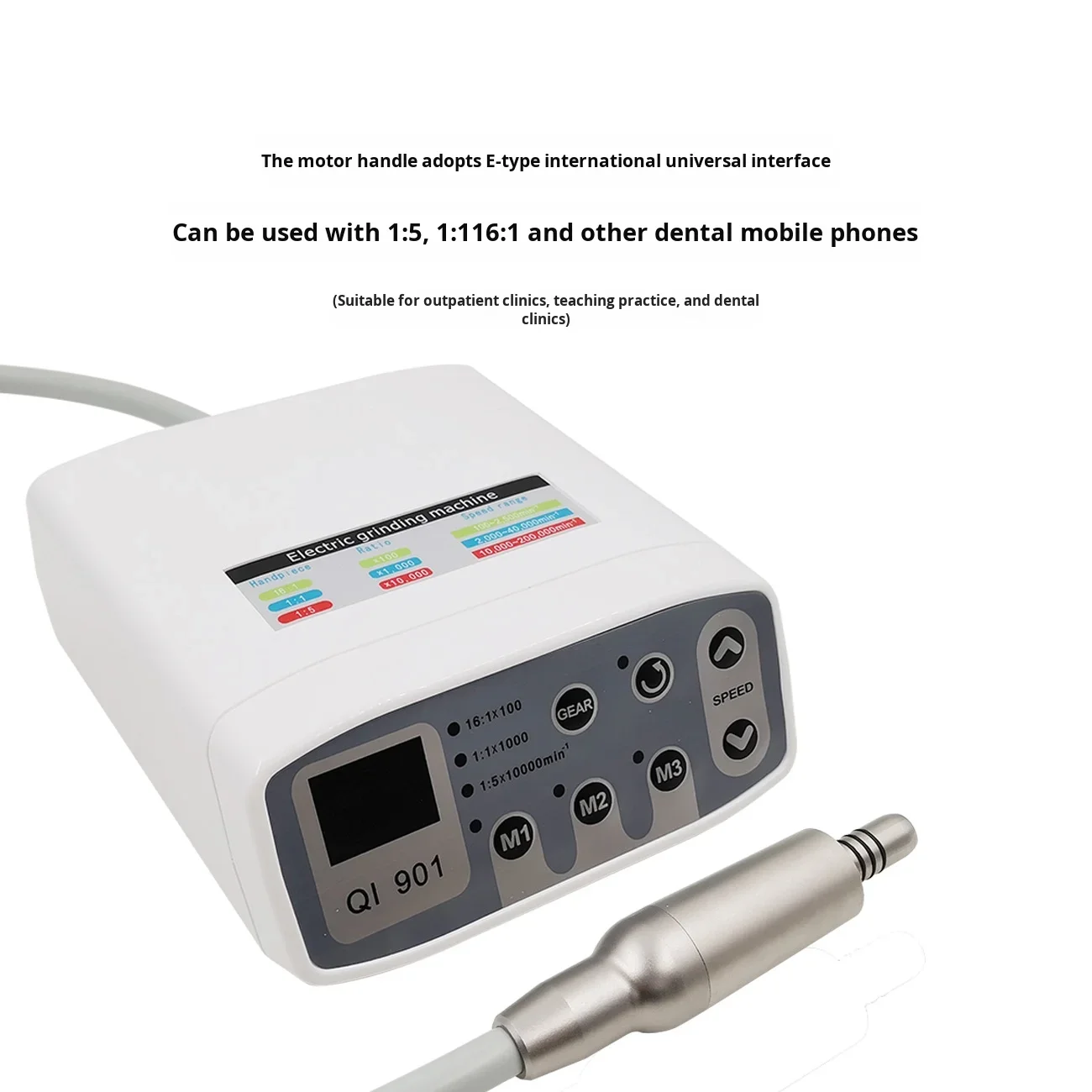 Fiber Optic Carbon-Free Brush Grinding Machine 1:1 1:5 4:1 Contra Metal Plastic Electric Motor Handpiece Oral Special