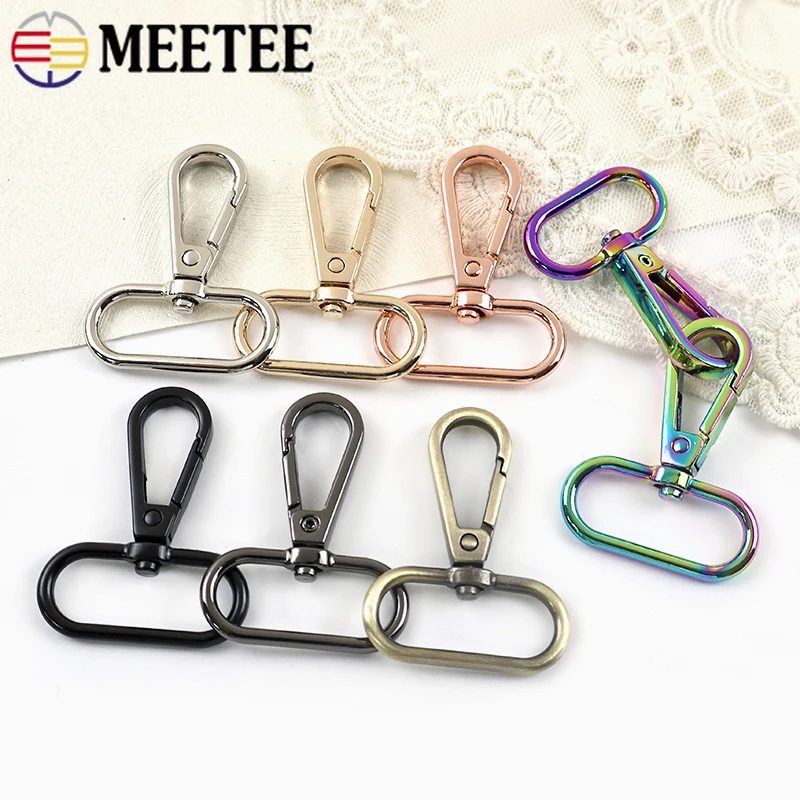 

20/50Pcs 13-50mm Oval Ring Carabiner Clip Metal Buckles Swivel Trigger Lobster Clasps Backpack KeyChain Hardware Accessories