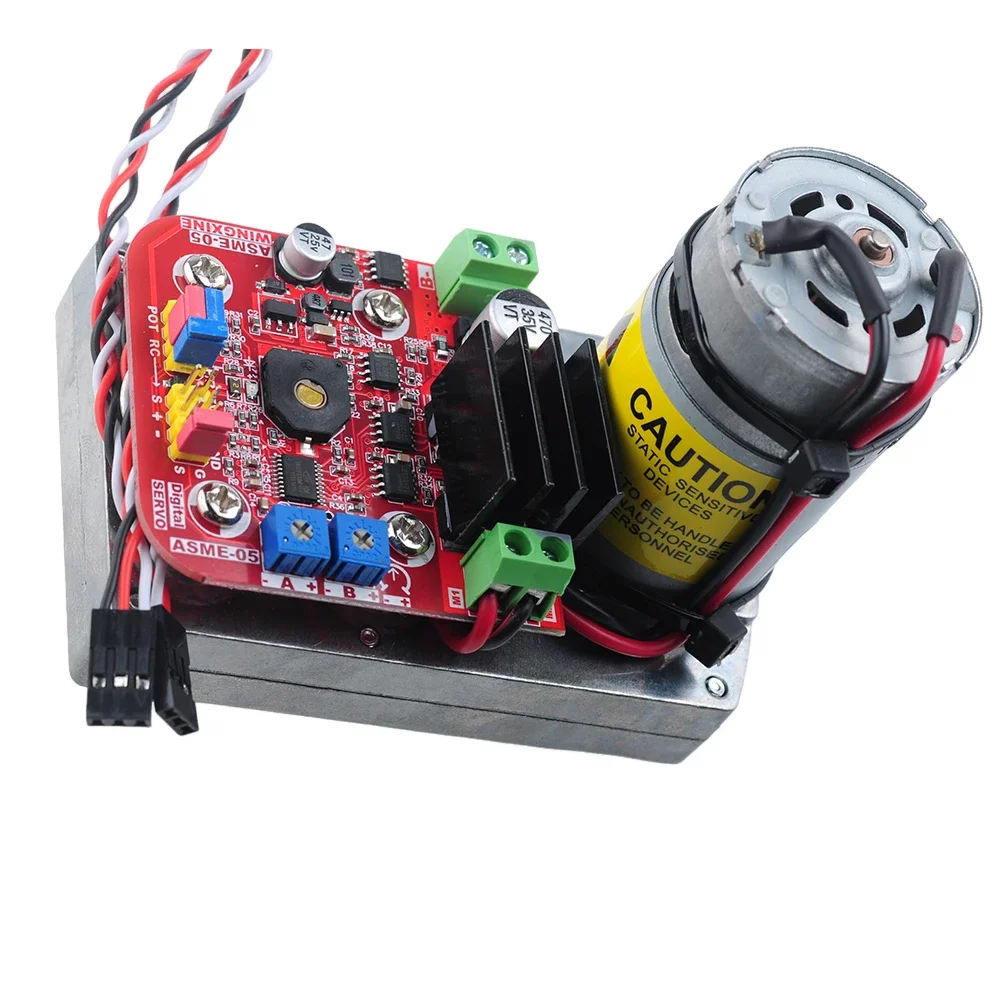 ASME-05B Servo de aleación de alto par, 380kg.cm, 12V/24V, para brazo de Robot grande, Control de válvula de brazo de Robot, cámara de Control PTZ