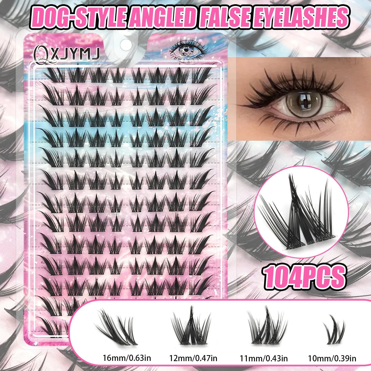 강아지 모양의 각진 DIY 클러스터 속눈썹, 인조 밍크 - Faux Mink Lash 리뷰 및 가격