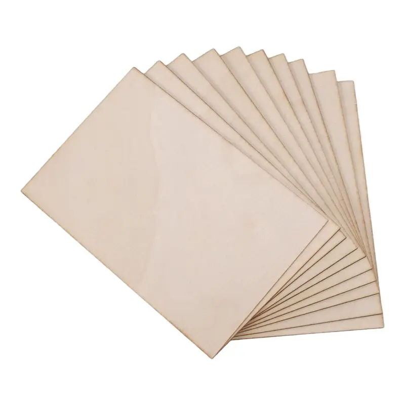 10 Pack Unfinished Wood Sheets,Glued Laminated Wood Thin Wood Board For House Aircraft Ship Boat Arts And Crafts,DIY Ornaments L