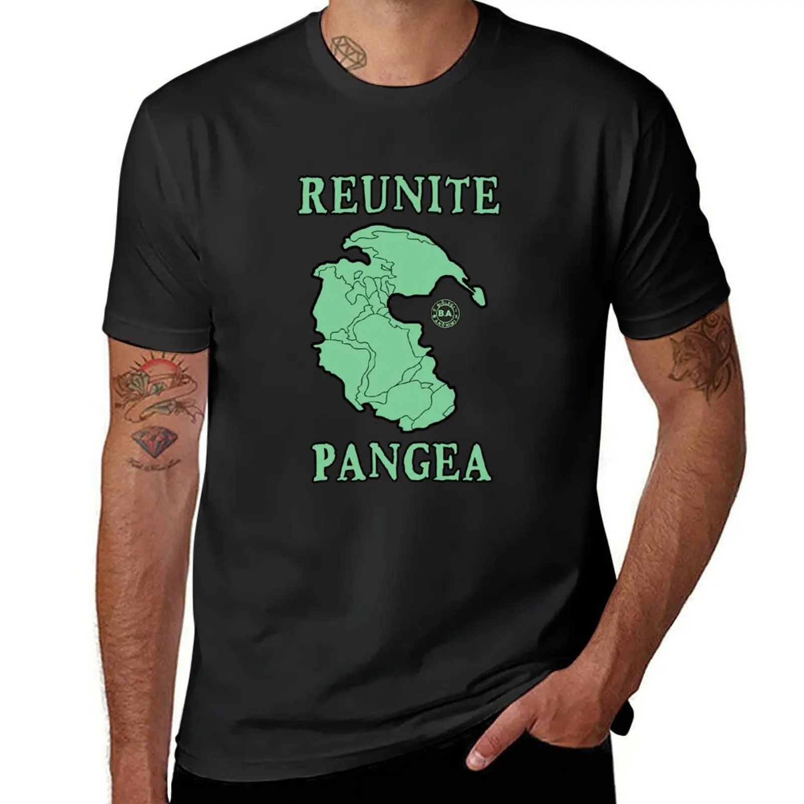 

Reunite Pangea T-shirt hippie clothes summer top Blouse vintage mens workout shirts