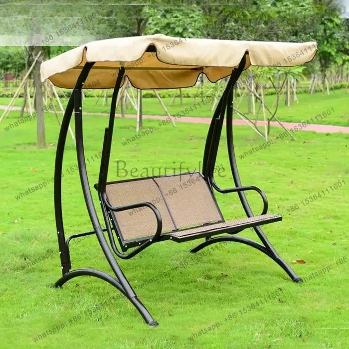 Home Leisure Swing Outdoor Balcony Bedroom Living Room Hanging Chair Double Three Person Rocking Chair