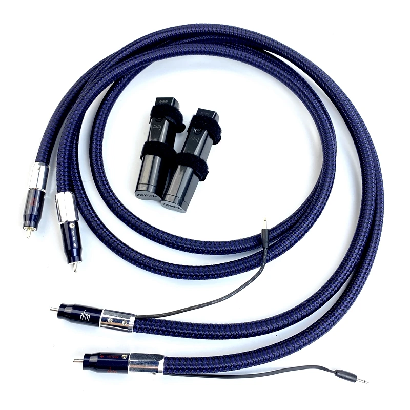 NEW HiFi Wild Blue Yonder Perfect Silver Audio RCA Cable Pair for Amplifier DAC CD Player Male-Male