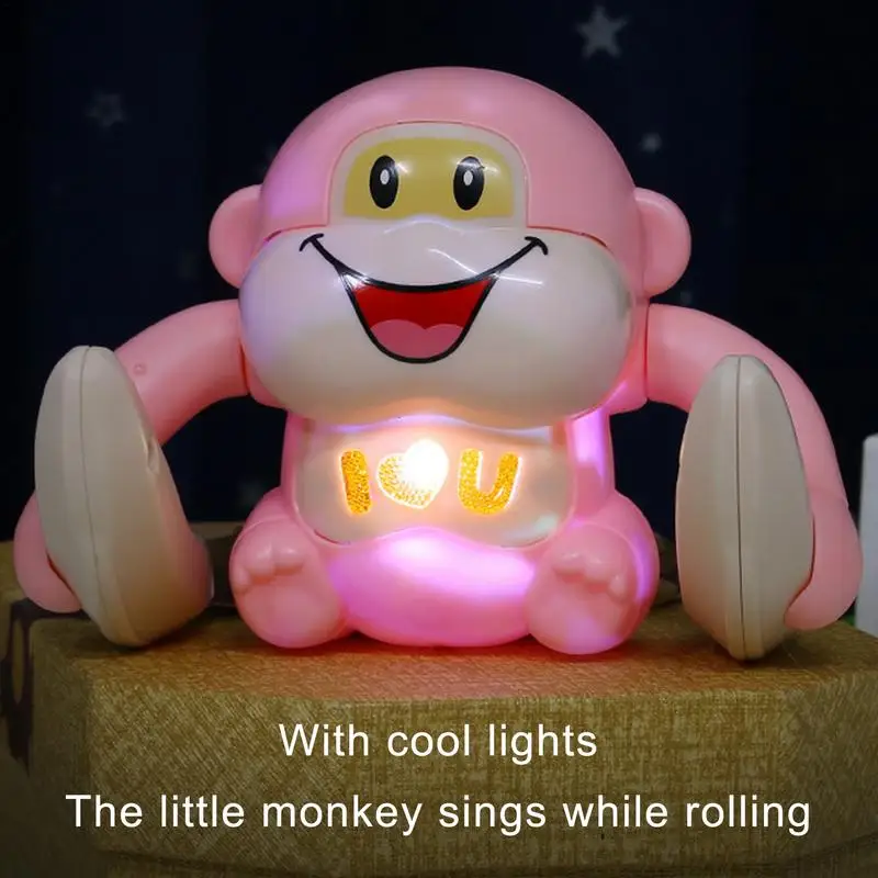 Baby Electric Tumbling Monkey Light Music Puzzles Sound Dancing Monkey Kids Gifts Early Educational Toys For Childrens