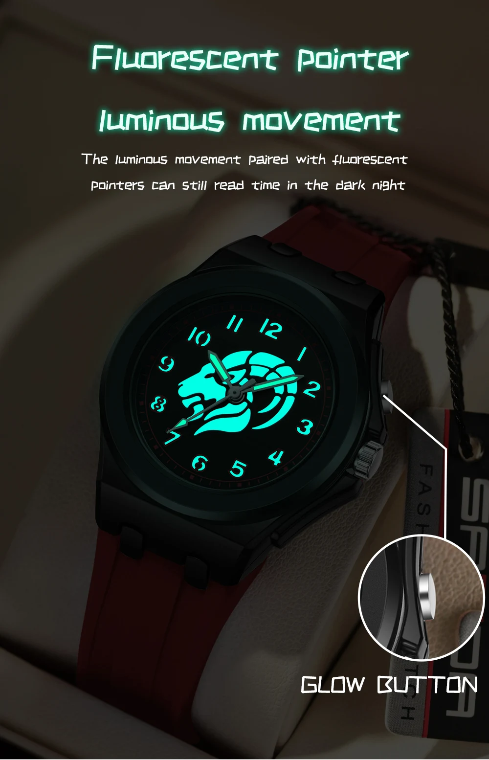 Sanda 6106 Electronic Quartz Student Fashion Trend Constellation Calendar Night Light Electronic Quartz Watch Waterproof Watch