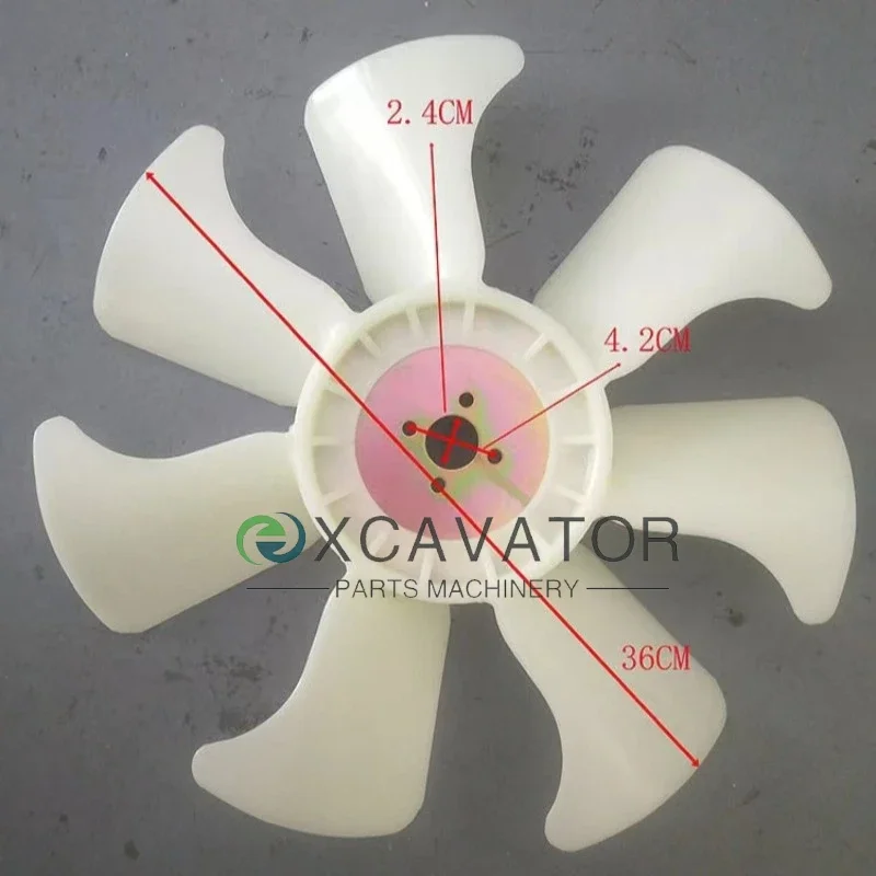

Cooling Fan Blade for Kubota D1105 Engine U30/35-3 Excavator Accessories