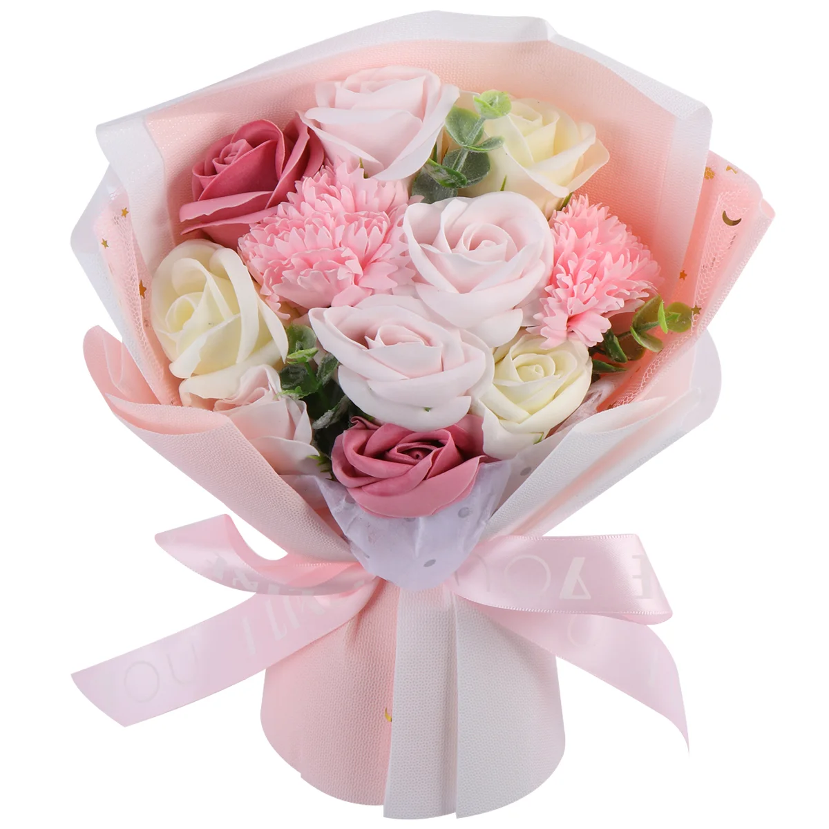 Artificial Eternal Rose Bouquet Flower Gift Soap Simulation The Carnation Flowers