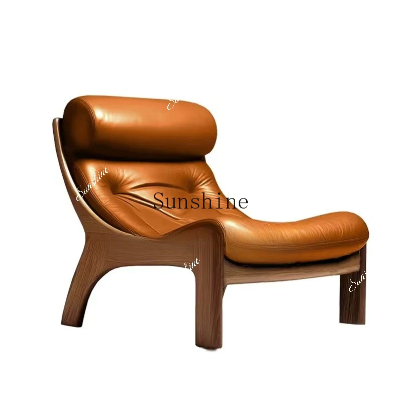 Medieval solid wood leisure sofa chair hotel B & B club simple living room tiger chair  FT