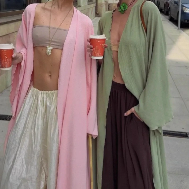 2025년 가을 단색 긴 소매 가디건 여성 캐주얼 코트