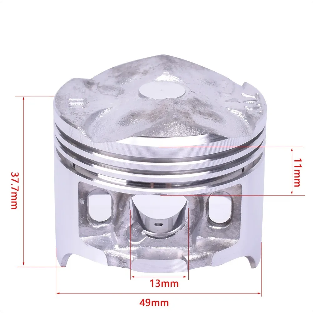 

49mm Pin 13mm +50 Oversize 0.5 +0.5 mm Motorcycle Piston Rings Kit For Honda KAZ CBR250 MC2 CBR22 CB250 CB CBR JADE HORNET 250