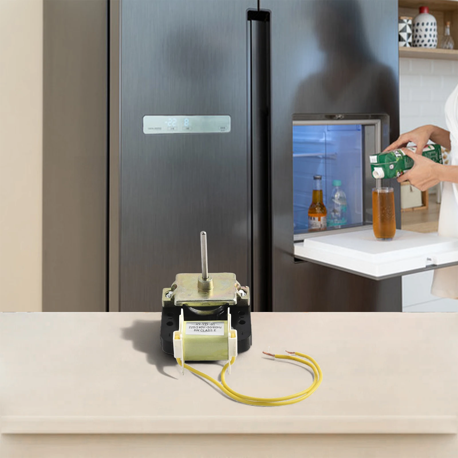reliable-refrigerator-fan-motor-replacement-evaporator-part-re01wt52-quick-installation-plastic-and-metal-design