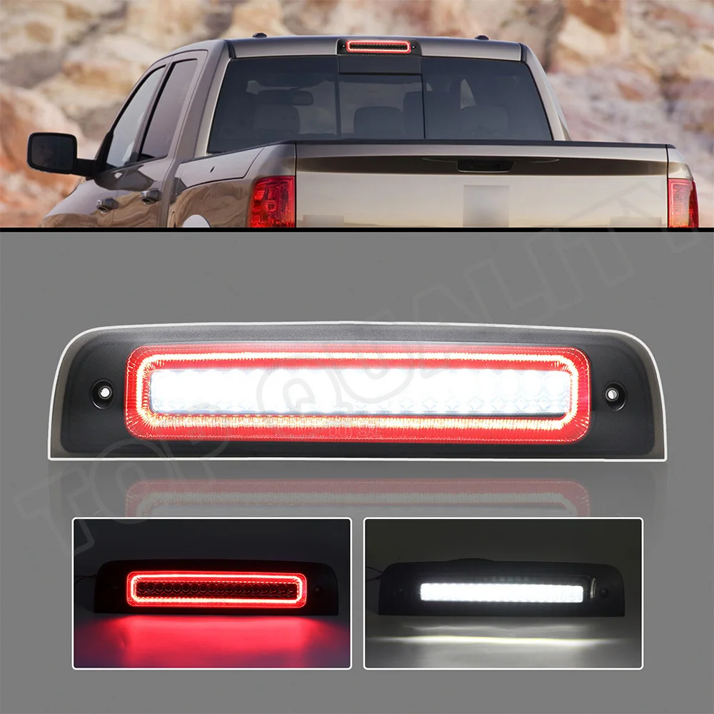 

For Dodge Ram 1500 2500 3500 4500 5500 2010-2018 Pickup Smoke Lens Indicator Cargo LED High Mount Tail Stop 3rd Brake Light