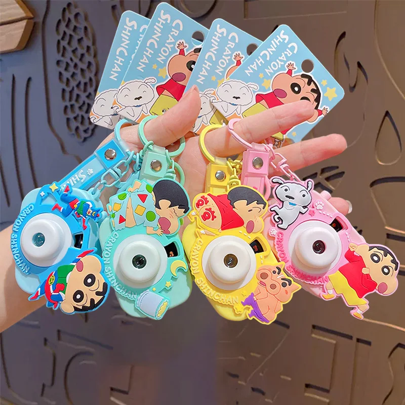 

Cute Crayon Shin-chan Shiro Keychain Cartoon Projection Camera Toy for Girls' Gifts