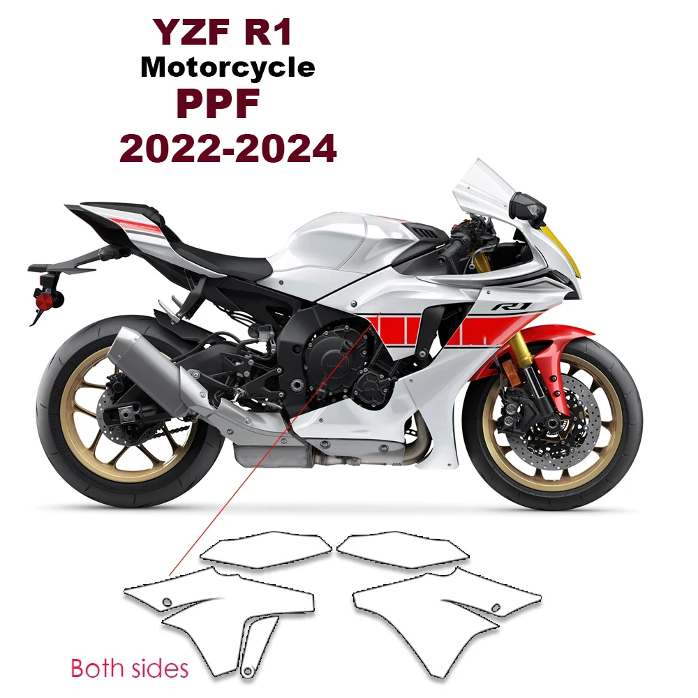 

YZF R1For Yamaha YZFR1 20-24 Anti-Scratch stickers Motorcycle Fairing Protective tools YZF R1 Bodykit TPU PPF Paint Protection F