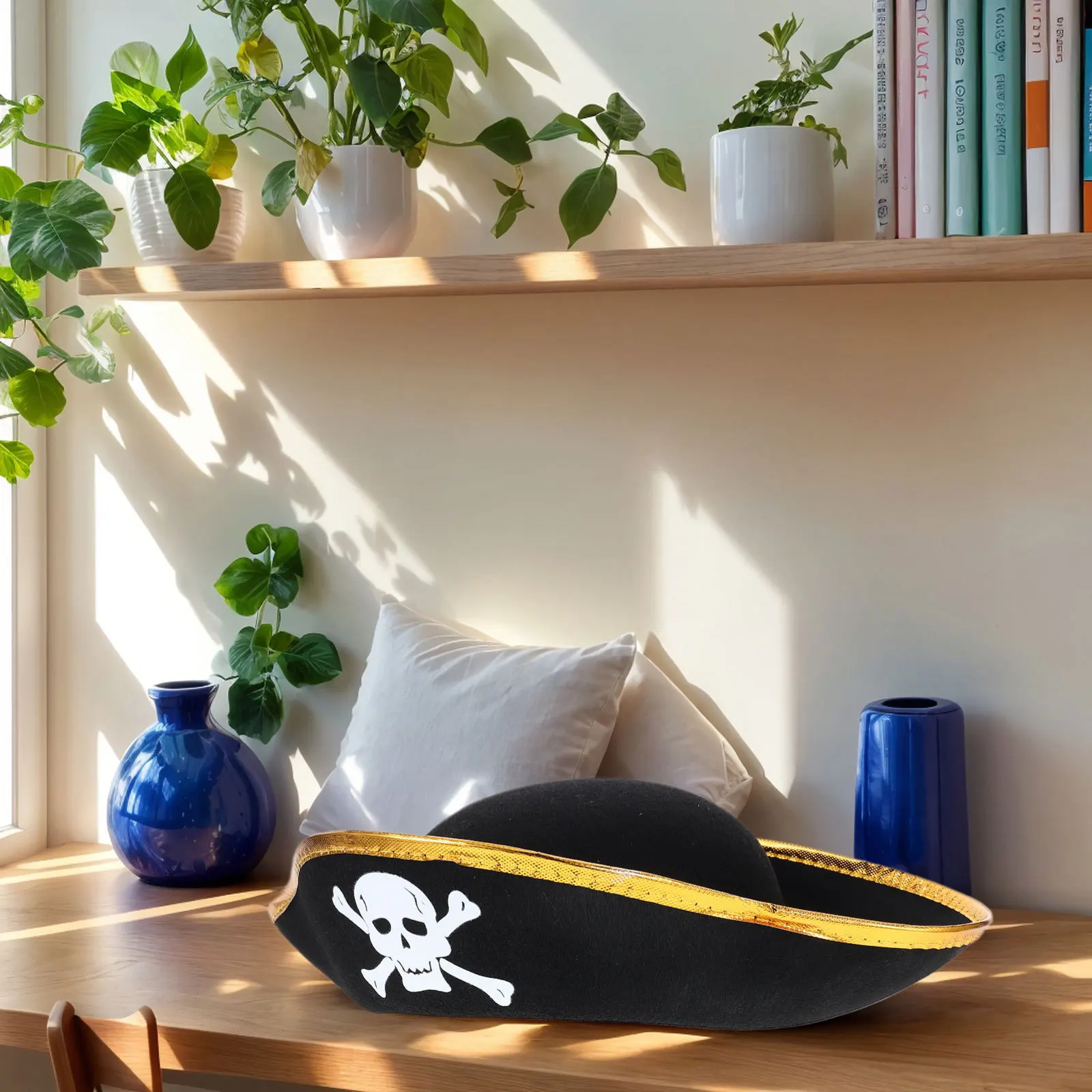 2Pcs Costume Eye Patch Set Pirate Headwear for Kids Adults Pirate Dress Up Games Themed Celebrations Party Favors Skull Emblem