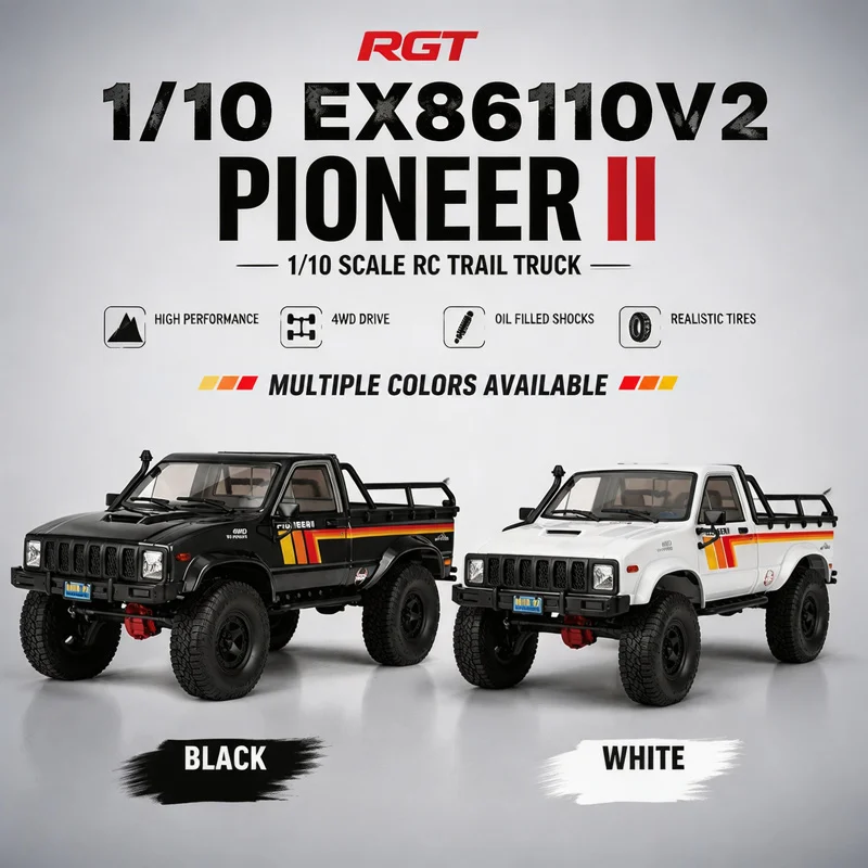 RGT ruitai 1/10 EX86110V2 Pioneer II has a brush pickup truck two-speed off-road vehicle RC remote control car.