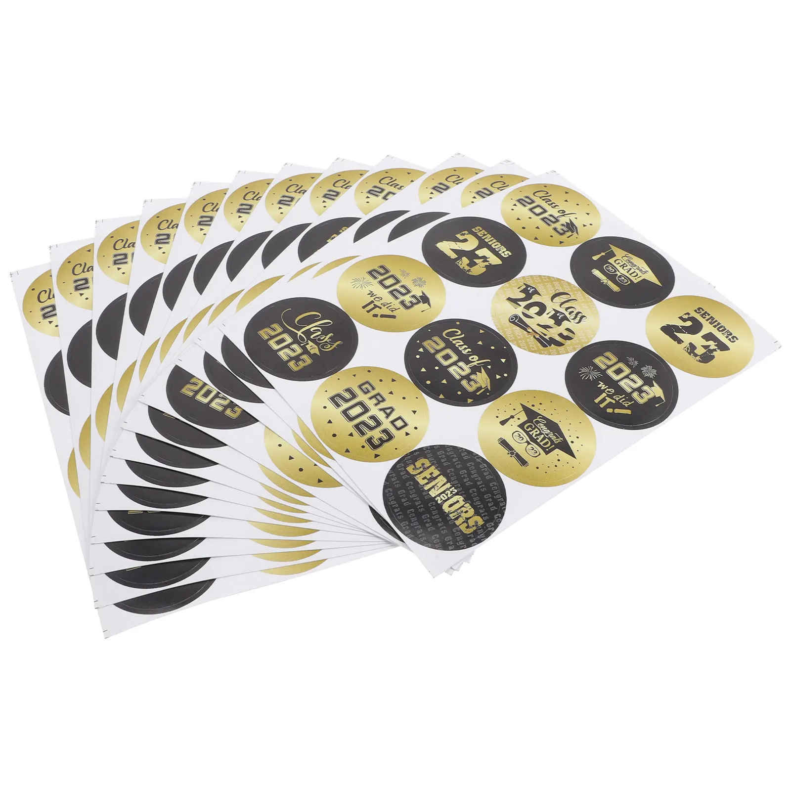 

20 Pcs Graduation Stickers Decoration Class Season Graduate Sealing Pentagram Label