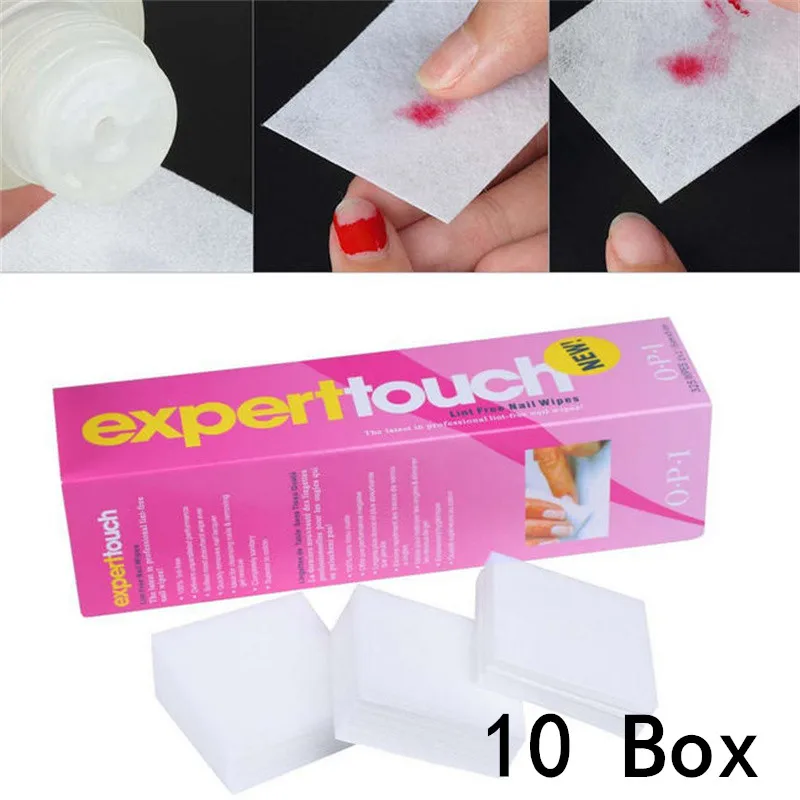 Professional Nail Wiping Cotton Pad - Lint-Free Cosmetic Cleaning Gel Polish Remover for Nail Art 1/2/3/5/10 Box Options