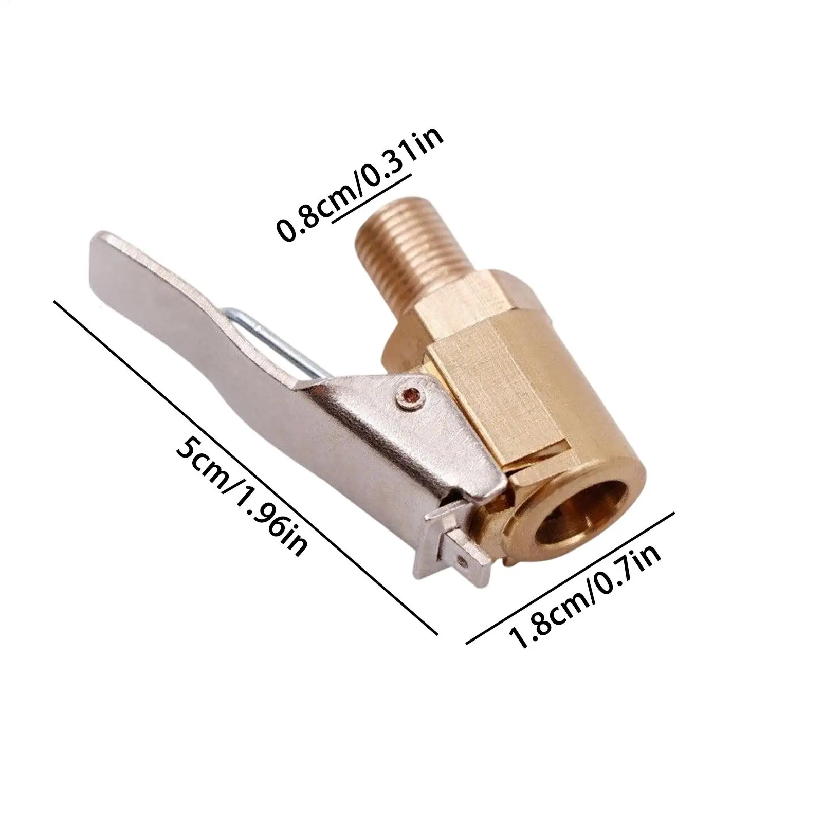 Tire Air Chuck 2 Pieces Heavy Duty Inflator Hose Nozzle Brass Air Chuck For Car Truck SUV Motorcycle Bike Trailer RV