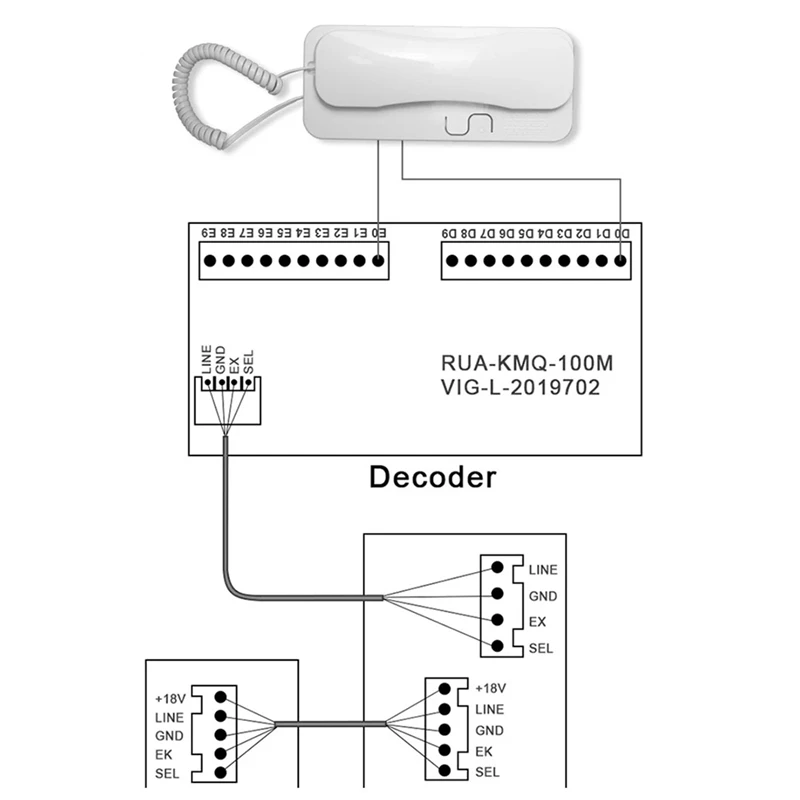 Timbres Teléfono de Audio de 2 cables sin estación al aire libre, intercomunicador electrónico, apartamento, puerta de construcción, auricular