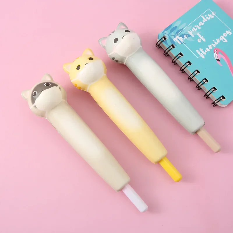 

16 шт., красная декомпрессионная ручка онлайн, милая, милая, креативная, ручка унисекс для студентов с сердечками для девочек, маска, декомпрессионная ручка с вентиляционным отверстием для кошек