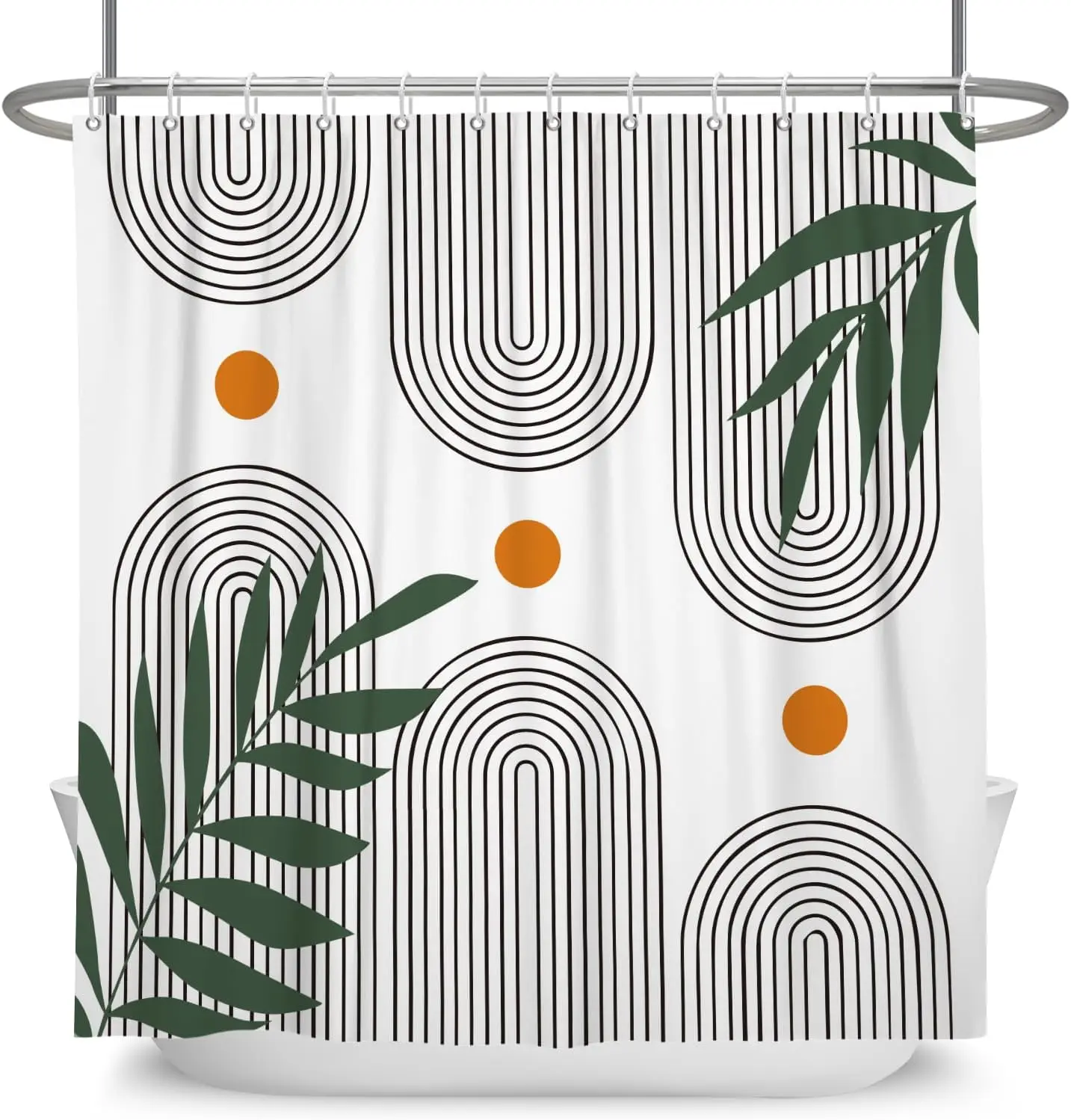 

Green Leaf Shower Curtain Colourful Bird Eucalyptus Bathroom Curtain Plant Leaves Botanical Hummingbird Spring Summer Shower Cur