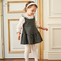 Dave Bella Girl's Dresses Children's New Baby Autumn Casual Fashion Princess Cute Gentle Plaid Outdoors Party DB3236289