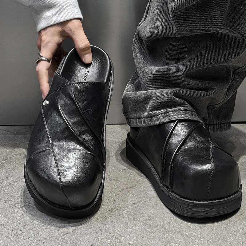 Nouvelles Chaussures en Cuir T - Men Shoes Black avis et prix