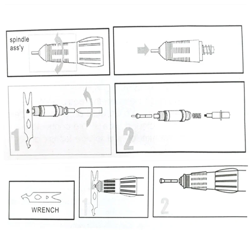 Kit de herramientas para taladro eléctrico de manicura Strong102L, 105L, 102LN