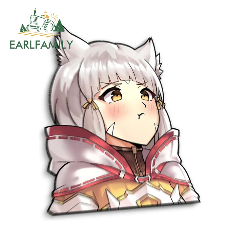 

EARLFAMILY 13cm X 10.7cm For Xenoblade Chronicles 3 Nia Pouting Car Stickers Anime Waterproof Decals Car Styling Windows Vehicle