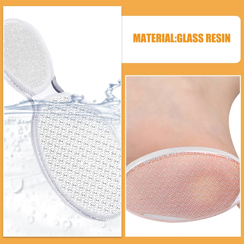 2 Stück Glas-Fußfeile, Hornhautentferner, Dual-Funktion für Fußfeilen, Nagelformung, einfach zu bedienendes Spa-Erlebnis zu Hause