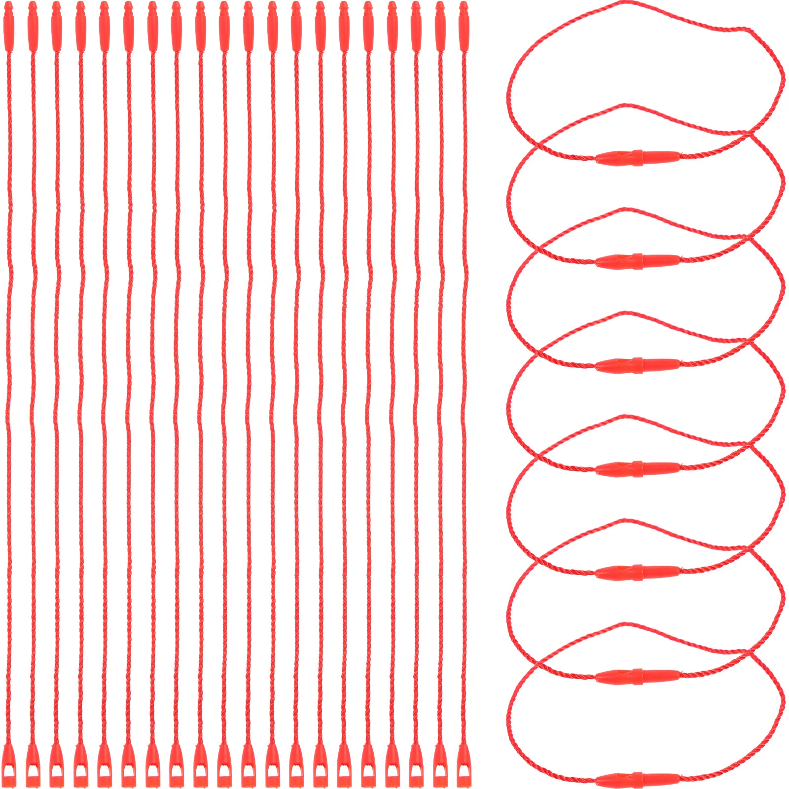 

300pcs New Year Pendant Hanging Rope Snap Locking Ropes For Diy Ornament Decorations Xmas Party Supply Tag Ties Polyester Ropes