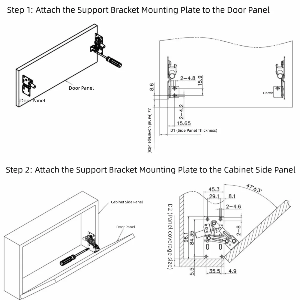 Self-Closing Cabinet Hinges Stainless Steel Heavy Duty Pivot Hinge 45 Degree Tilt Rustproof Tip-Out Hinges Shoe Cabinets