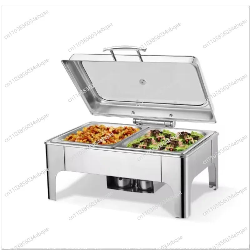 

Restaurant Equipment Silver Hot Pot Buffet Catering Stainless Steel Hydraulic Hot Pot Buffet Set