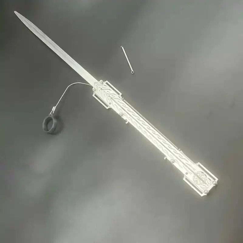 

25COSAdult Halloween Prop Stainless Steel Elastic Sleeve Sword Thin Metal Knight Costume Accessory Unique Birthday Gift for Men