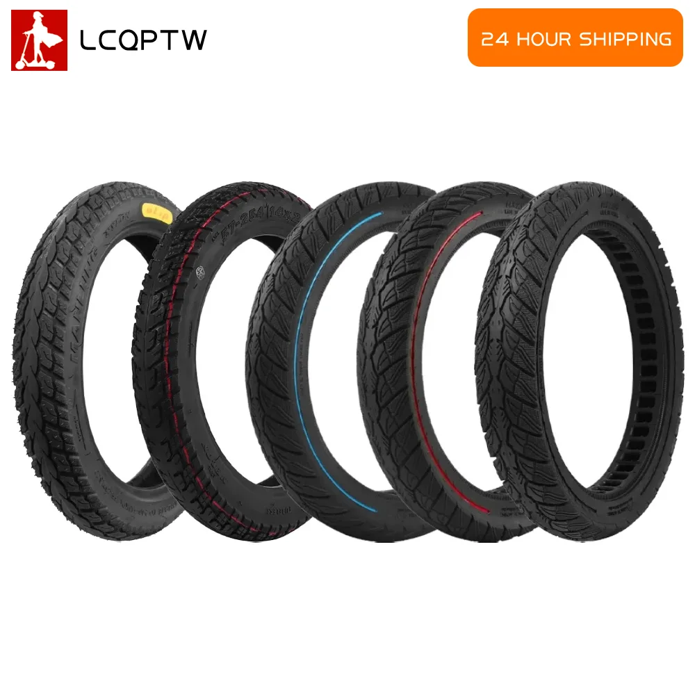 

14x2.125 Tubeless Vacuum Tire Solid Tyre for Electric Scooter E-Bike Self Balancing Unicycle 14*2.125 Wheel Replacement Parts